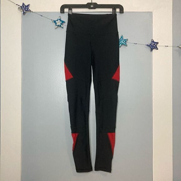 C&C California, Black Tights Red Panels, Reflective Stripes on Back Women’s XS - Picture 1 of 3